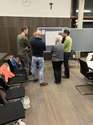 Gruppen An Den Stellwänden